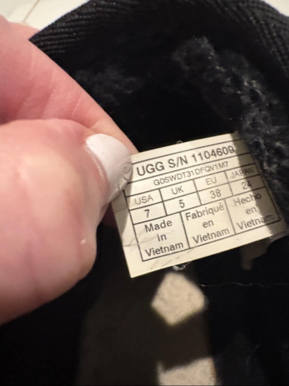 UGG | Black Hidden Wedge Women's Size 7 - Picture 4 of 8